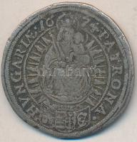 1674. 15Kr Ag "I. Lipót" T:3 
Huszár: 1441., Unger II.:1068.a