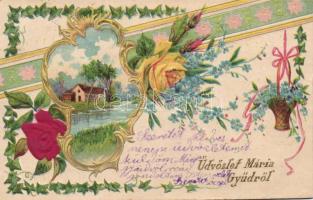 Máriagyűd Emb. litho silk card