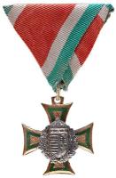1923. "II. Osztályú Tiszti Szolgálati Jel" aranyozott Br kitüntetés szalagon T:2 Hungary 1923. "Military Long Service Cross for Officers 2nd Class" gold-plated Br cross on ribbon C:XF