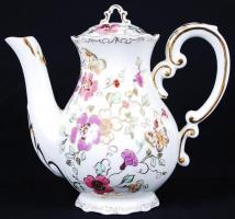 Zsolnay pillangó mintás mokkás készlet, kézzel festett, hibátlan, jelzett / Zsolnay coffee set in fl...