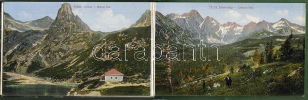 1915 Tátra leporello füzet 10 db lappal / Tatra, 10 AK im Leporello Heft