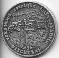 1989. "Szigetvár-Zrínyi" ffém emlékérem (42mm) T:1