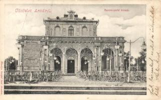 1899 Arad Baross park with kiosk (fa)