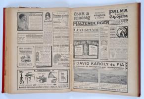1911 Vasárnapi Ujság. Szerk. Hoitsy Pál. 58. évf., II. félév. bekötve Festett egészvászon kötésben