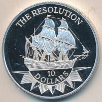 Niue 1992. 10$ Ag "The Resolution-hajó" T:PP Niue 1992. 10 Dollars Ag "The Resolution" C:PP