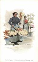 Types from Berlin, florists at the Potsdamer Platz s: F. Bersch