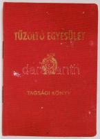 1956 Tűzoltó egyesületi igazolvány, tagsági bélyegekkel