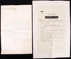 cca 1930 Bábaképző 4 db bizonyítványa