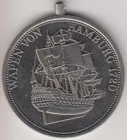 Németország/Hamburg DN "A hamburgi Wapen-hajó - 1720" ffém emlékérem T:BU Germany/Hamburg ND "Hamburg's Wapen Ship - 1720" white metal medallion C:BU