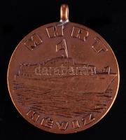 DN "Kisfaludy - a Balaton első gőzhajója - MHRT" modern Br emlékérem T:2