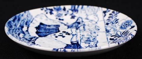 Delft Boch kis tálka, matricás, jelzett, d:11 cm / Handpainted chinaware bowl