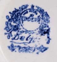 Delft Boch kis tálka, matricás, jelzett, d:11 cm / Handpainted chinaware bowl