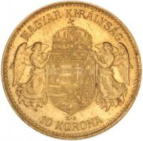 1913KB. 10K Au "Ferenc József" (3,387g/0.900) T:2 
Hungary 1913KB 10 Corona Au "Franz...