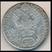 Ausztria / magyar verdejel 1792B 20Kr Ag "II. Lipót" T:3 Huszár: 1913., Unger III.: 1346a