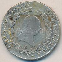 Ausztria / magyar verdejel 1792B 20Kr Ag "II. Lipót" T:3 Huszár: 1913., Unger III.: 1346a
