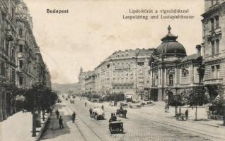 Budapest XIII. Lipót körút, Vígszínház, lovaskocsik