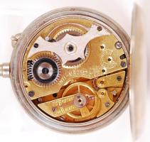 cca 1920 Louis Roskopf zsebóra hibátlan állapotban, bőr tokkal / 
Roskopf pocket watch