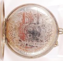 cca 1920 Louis Roskopf zsebóra hibátlan állapotban, bőr tokkal / 
Roskopf pocket watch