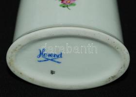 Kézzel festett jelzett Herendi fogpiszkálótartó /
Hand painted Herendi porcelain toothpick holder, 5...