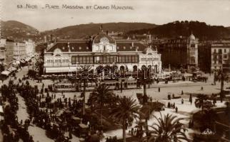 Nice Masséna square, casino, tram