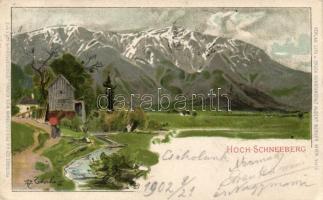 Hoch-Schneeberg litho s: Zetsche