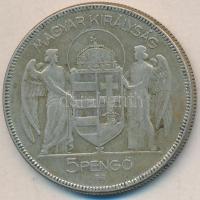 1930. 5P Ag "Horthy-jobbra" T:3