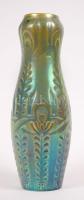 Zsolnay zöld eozin mázas váza, jelzett, hibátlan, m:25 cm/ Zsolnay eosin vase