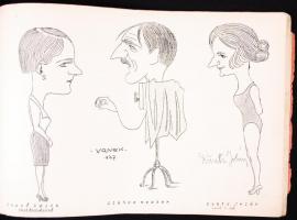 Vanek [József] 927: Ország, világ, ceruzám hegyén. Az "Album" összes karrikatuáit stencylr...