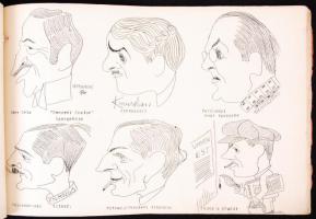 Vanek [József] 927: Ország, világ, ceruzám hegyén. Az "Album" összes karrikatuáit stencylr...