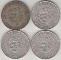 1947. 5Ft Ag "Kossuth" (4x) T:2,2-