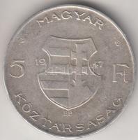 1947. 5Ft Ag "Kossuth" T:2-