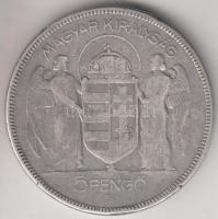 1930. 5P Ag "Horthy-jobbra" T:3