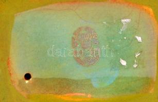 Zsolnay zöld eozin mázas Zsolnay Miklós büszt, jelzett, hibátlan, m:15 cm / Zsolnay eosin bust