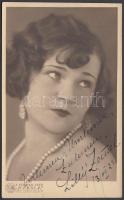 1928 Lilli Zemmel lett énekesnő aláírt fotólap / Lilli Zemmel latvian singer autograph signed photo card