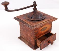 cca 1930 Styria Kaffeemühle jelzett fa és fém kávédaráló (kis sérüléssel) / 
Styria Kaffeemühle coff...