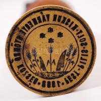 1900 "Pest-Pilis-Solt-Kiskun vármegye Gyömrő község 1900" feliratú, bronz pecsétnyomó fa n...