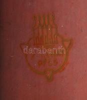 Zsolnay eozin mázas kislány, jelzett, sérült / Zsolnay Chinaware figure with eozen cover m:11 cm