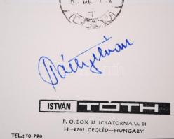 1980 Tóth István fotóművész aláírása levélborítékon