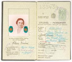 1937 Keményfedeles, fényképes útlevél, Magyar Királyság /  Hungarian passport