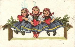 Hungarian girls, with hearts (fl)