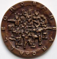 Bartók Béla nagyformátumú bronz plakett/ großformat Bronzeplakett T:1