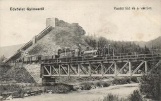 Gyimes train and castle ruin (fl)