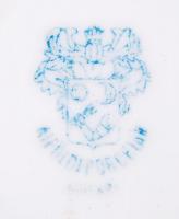 4db kistányér különféle jelzéssel (az egyik sérült) / 
Saucers with various marks (one with fault)