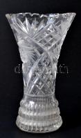 Metszett üvegváza /  Glass vase, 22cm