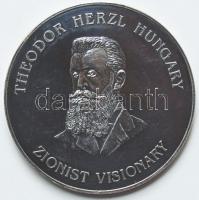 Theodor Herzl "Izrael-Budapest" modern fém plakett T:1