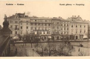 Kraków, Main square, Hotel Drezdenski, Bank, Pharmacy, shop of M. Jawornicki