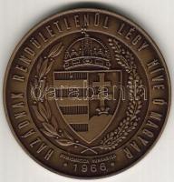 1966. "Budapest 1956" emigrációs veret, bronz T:1