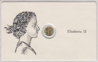 DN. "II. Erzsébet" modern mini Au pénz 0.333 minőségű T:BU Eredeti vákuum díszcsomagolásban! ND. "Elisabeth II" modern mini Au(0.333) coin C:BU