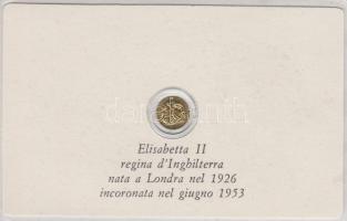 DN. "II. Erzsébet" modern mini Au pénz 0.333 minőségű T:BU Eredeti vákuum díszcsomagolásba...