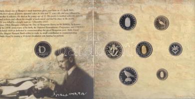 2005. 1Ft-100Ft 7klf db + 10Ft "József Attila" dísztokos szettben T:PP Csak 7000db!